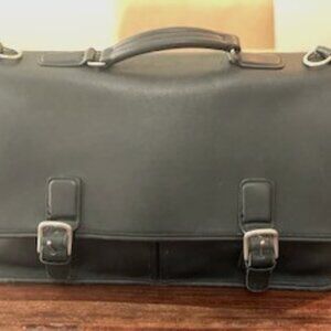 Coach Vintage 90s M9C-5328 Leather Briefcase/Tote Crossbody Bag in Black